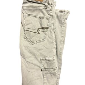 American Eagle Outfitters Light Gray Cargo Pants